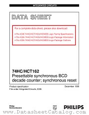 74HCT162 datasheet pdf Philips