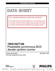 74HCT190 datasheet pdf Philips