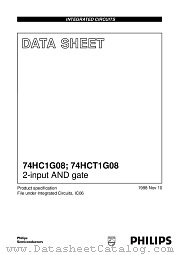 74HC1G08GW datasheet pdf Philips