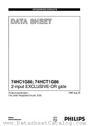 74HC1G86GW datasheet pdf Philips