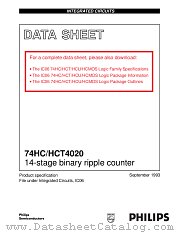 74HCT4020 datasheet pdf Philips