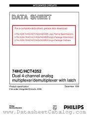 74HC4352 datasheet pdf Philips