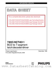 74HC4511 datasheet pdf Philips