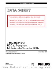74HCT4543 datasheet pdf Philips
