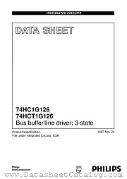 74HC1G126GW datasheet pdf Philips