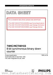 74HC40103D datasheet pdf Philips