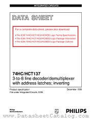 74HCT137 datasheet pdf Philips