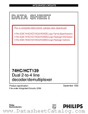 74HC139 datasheet pdf Philips
