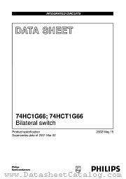 74HCT1G66 datasheet pdf Philips