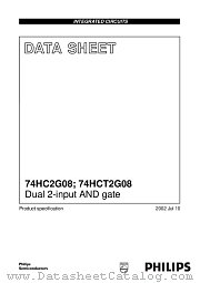 74HC2G08 datasheet pdf Philips