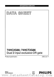 74HCT2G86 datasheet pdf Philips