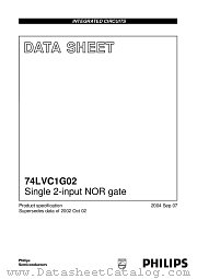 74LVC1G02GV datasheet pdf Philips