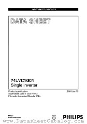 74LVC1G04GW datasheet pdf Philips