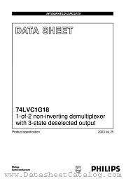 74LVC1G18 datasheet pdf Philips