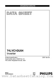74LVC1GU04GW datasheet pdf Philips