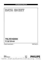 74LVC1GX04GW datasheet pdf Philips