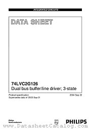 74LVC2G126DP datasheet pdf Philips