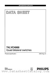 74LVC4066 datasheet pdf Philips