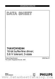 74AVCH16244 datasheet pdf Philips