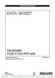74LVC1G02 datasheet pdf Philips