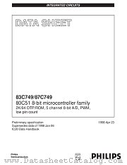P87C749 datasheet pdf Philips