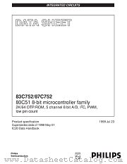 87C752 datasheet pdf Philips