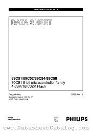 P89C52 datasheet pdf Philips