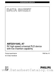 ABT22V10A5A datasheet pdf Philips