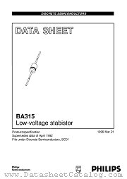 BA315 datasheet pdf Philips