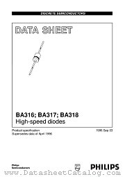 BA316 datasheet pdf Philips