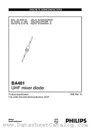 BA481 datasheet pdf Philips