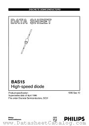 BAS15 datasheet pdf Philips