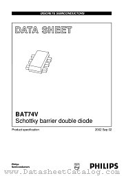 BAT74V datasheet pdf Philips