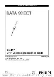 BB417 datasheet pdf Philips