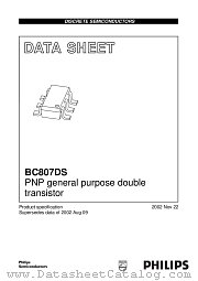 BC807DS datasheet pdf Philips