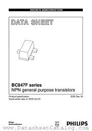 BC847BF datasheet pdf Philips