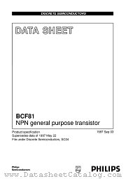 BCF81 datasheet pdf Philips
