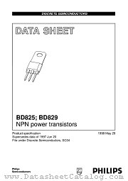 BD825 datasheet pdf Philips