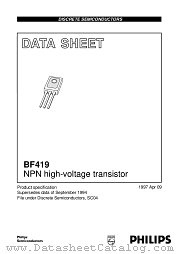 BF419 datasheet pdf Philips