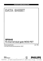 BF994 datasheet pdf Philips