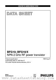 BFG10/X datasheet pdf Philips