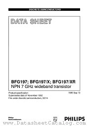 BFG197 datasheet pdf Philips
