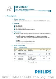 BFG310/XR datasheet pdf Philips