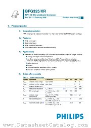BFG325/XR datasheet pdf Philips