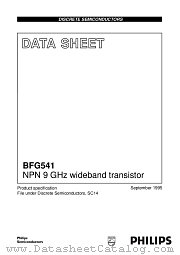 BFG541 datasheet pdf Philips