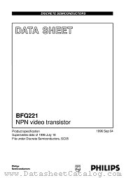 BFQ221 datasheet pdf Philips