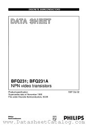 BFQ231 datasheet pdf Philips