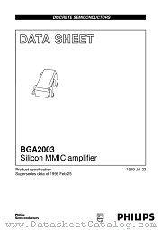 BGA2003 datasheet pdf Philips