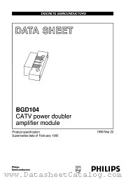 BGD104 datasheet pdf Philips