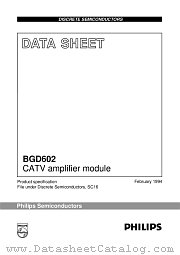BGD602 datasheet pdf Philips